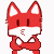 Emoticon Red Fox bösen Lachen